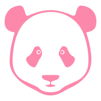Simple Panda Face Decal (Pink)